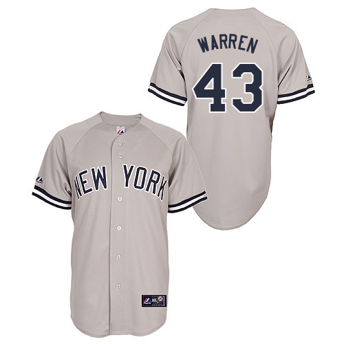 Adam Warren #43 Youth Baseball Jersey-New York Yankees Authentic Road Gray MLB Jersey